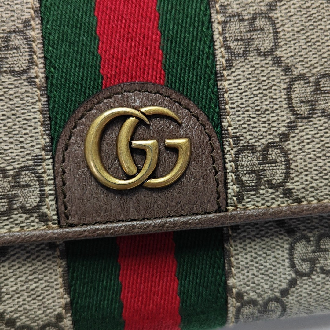 Authenticated pre-owned  Ophidia Monogram Coated Canvas Beige Wallet - Wallet at Looply
