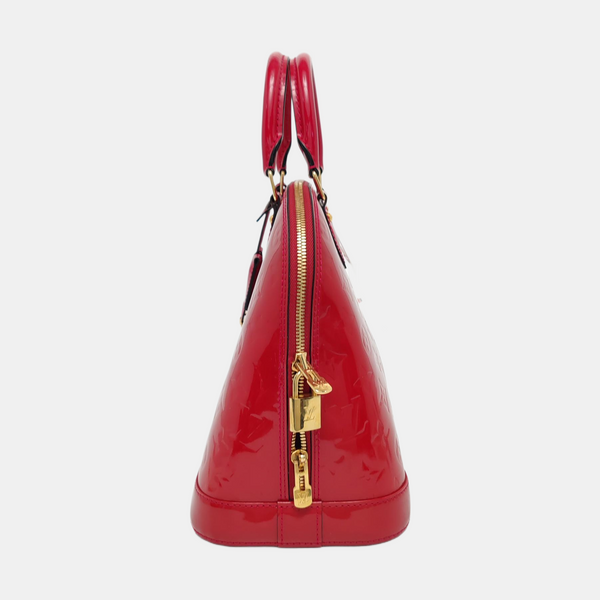 Authenticated pre-owned  Alma PM Monogram Calfskin Red - Top Handle Bag at Looply