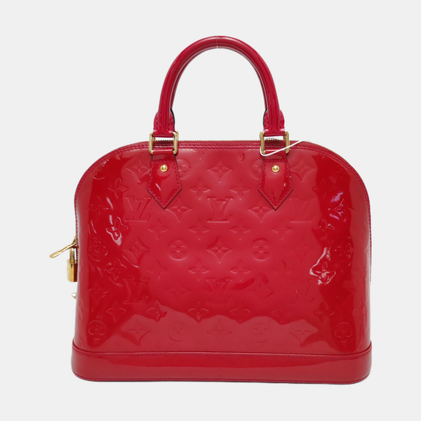 Authenticated pre-owned  Alma PM Monogram Calfskin Red - Top Handle Bag at Looply