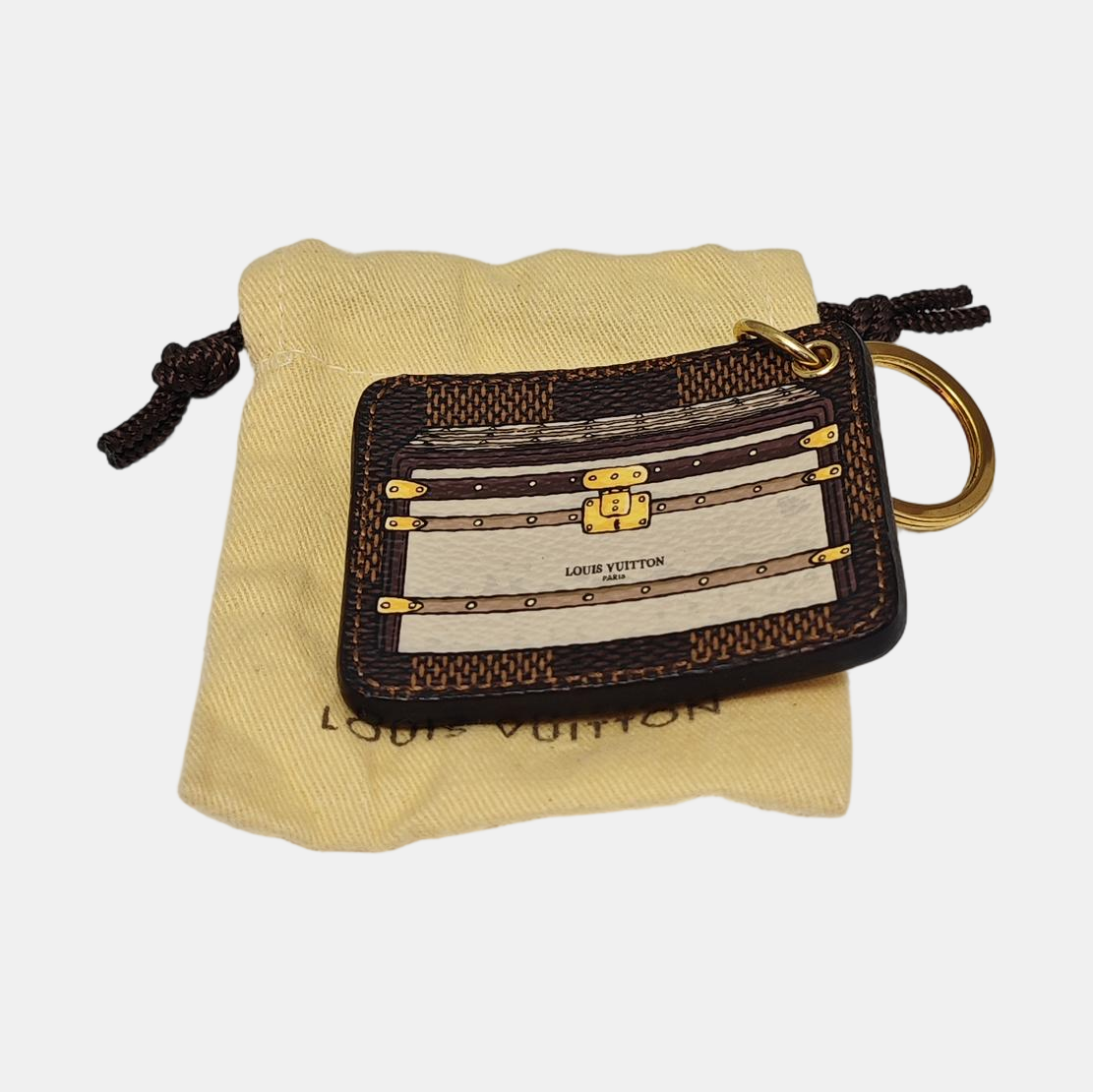 Authenticated pre-owned  Leather Brown Bag Charm - Bag Charm at Looply