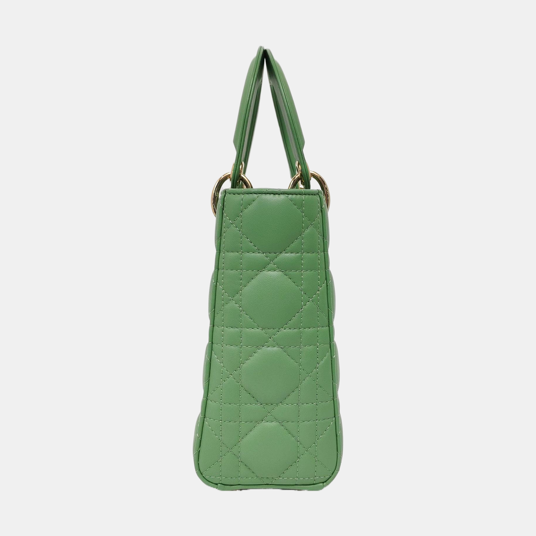 Authenticated pre-owned  Lady Dior Small Lambskin Green - Shoulder Bag at Looply