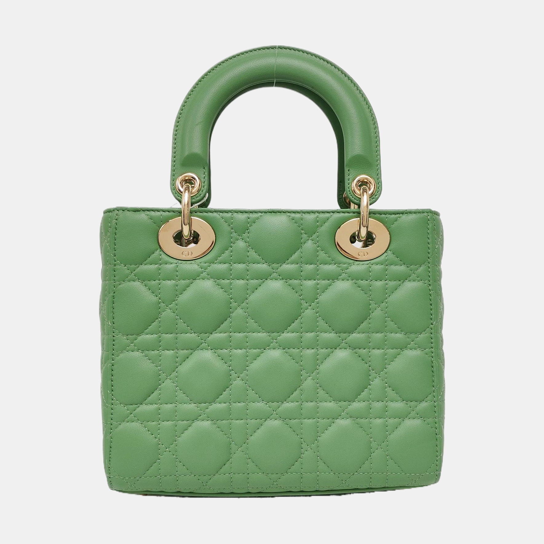 Authenticated pre-owned  Lady Dior Small Lambskin Green - Shoulder Bag at Looply