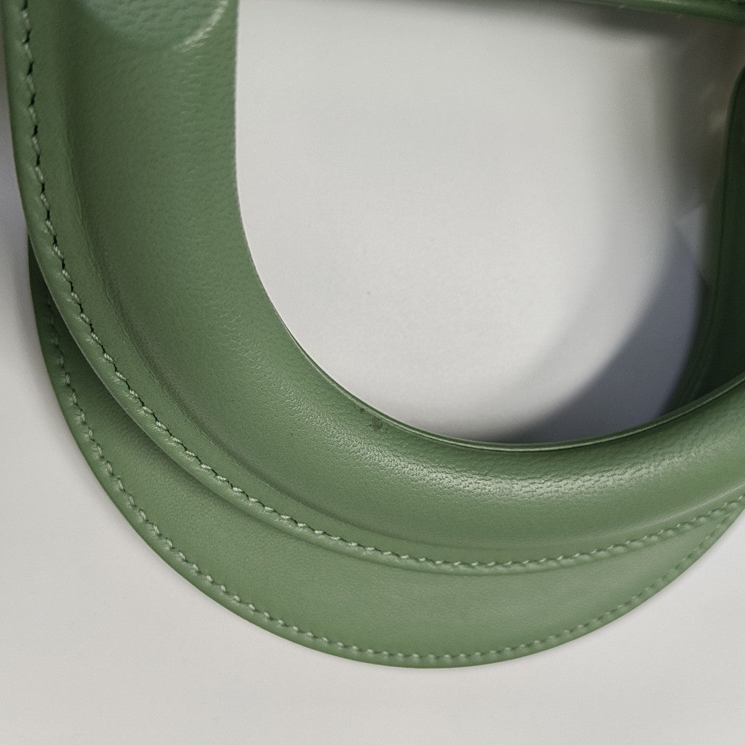 Authenticated pre-owned  Lady Dior Small Lambskin Green - Shoulder Bag at Looply