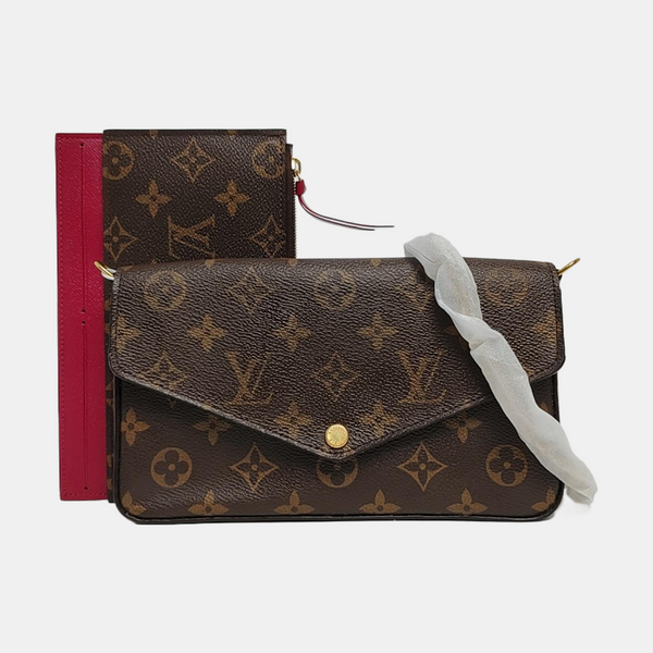 Authenticated pre-owned  Félicie Monogram Coated Canvas Brown - Crossbody Bag at Looply