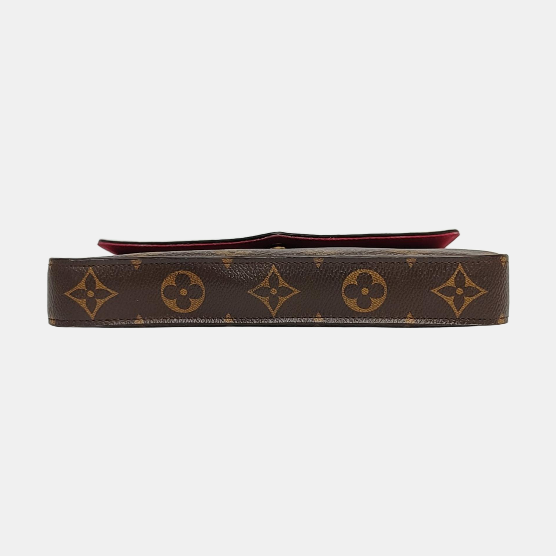 Authenticated pre-owned  Félicie Monogram Coated Canvas Brown - Crossbody Bag at Looply