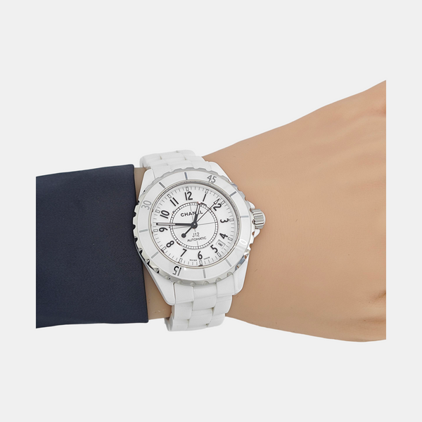 J12 39mm White Automatic Watch