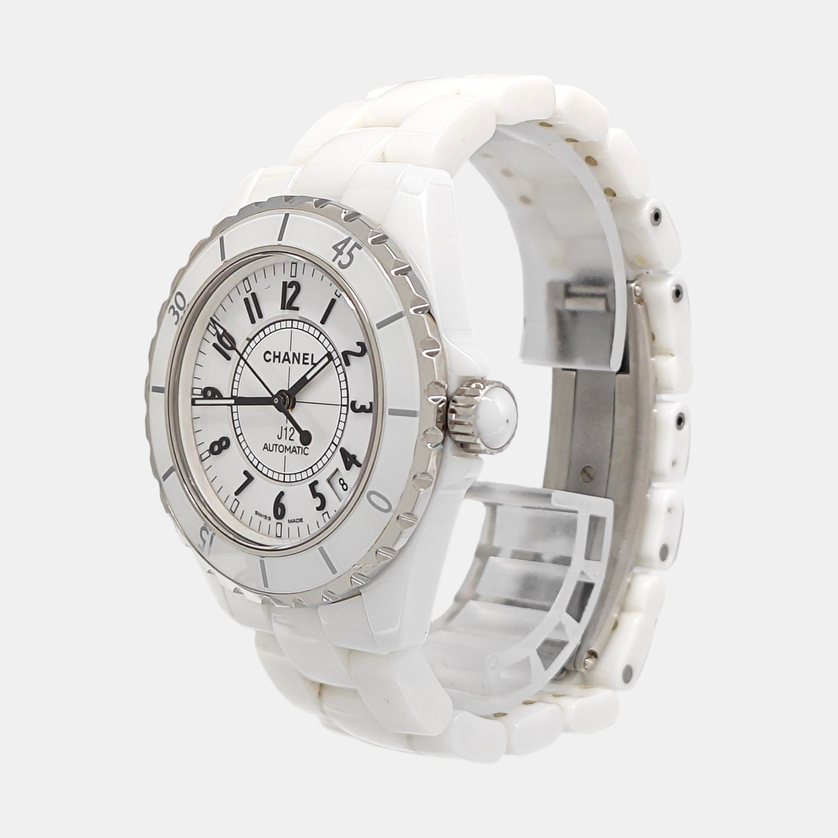 J12 39mm White Automatic Watch