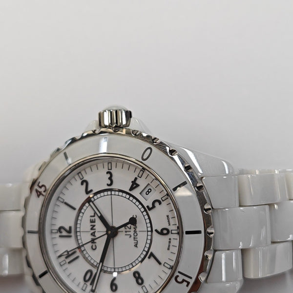 J12 39mm White Automatic Watch