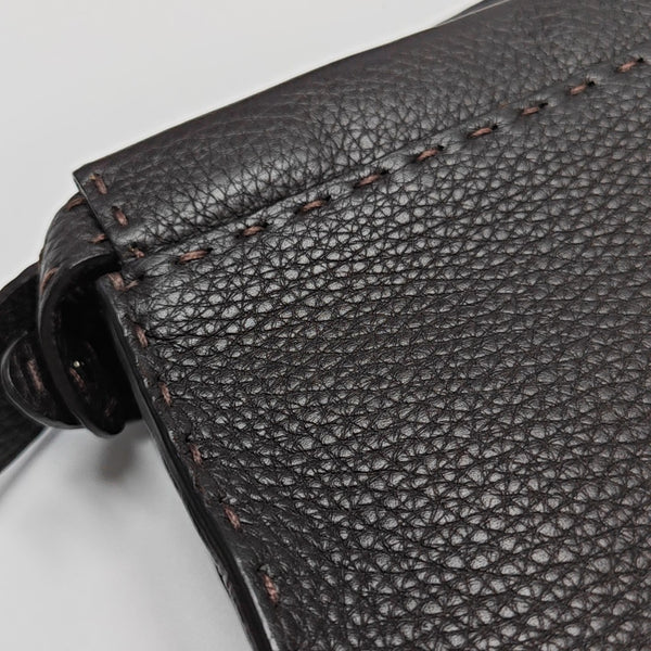 Calfskin Shoulder Bag Brown