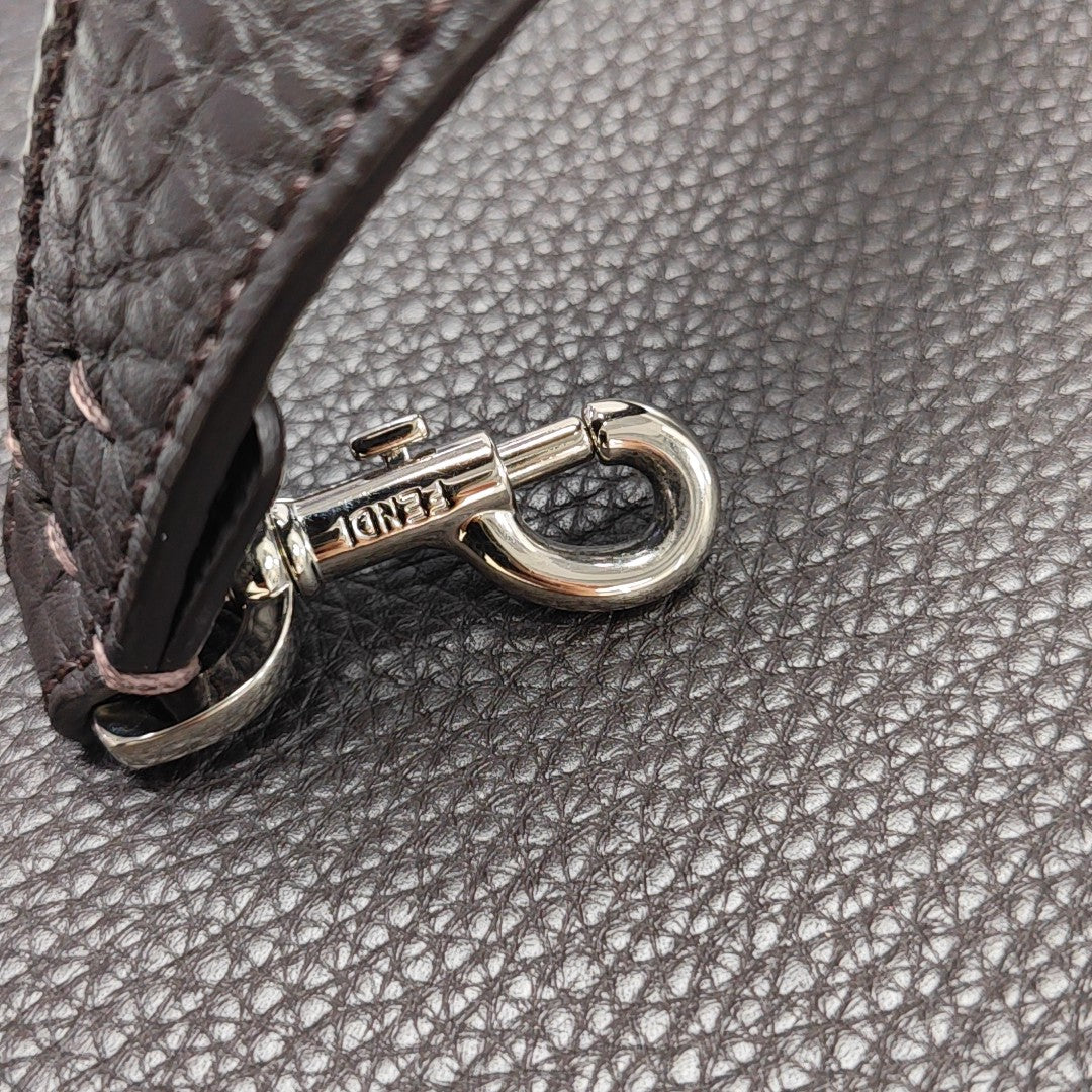 Calfskin Shoulder Bag Brown