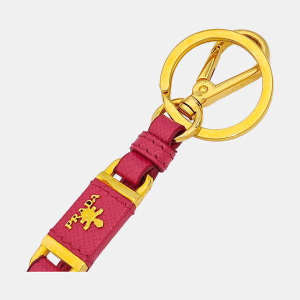 Authenticated pre-owned  Leather Pink Bag Charm - Bag Charm at Looply