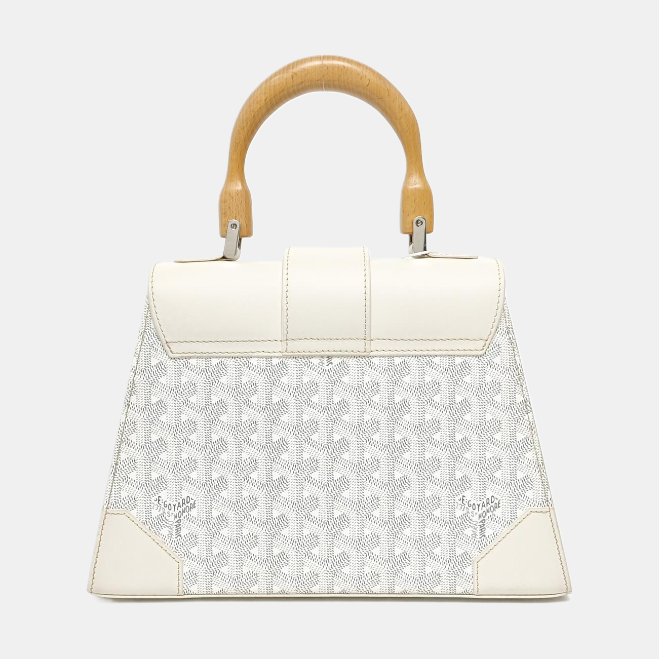 Authenticated pre-owned  Saïgon Small Coated Canvas White - Shoulder Bag at Looply