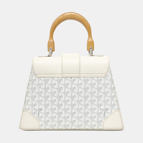 Authenticated pre-owned  Saïgon Small Coated Canvas White - Shoulder Bag at Looply