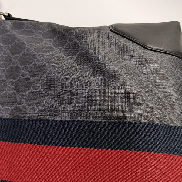GG Supreme Monogram Coated Canvas Gray