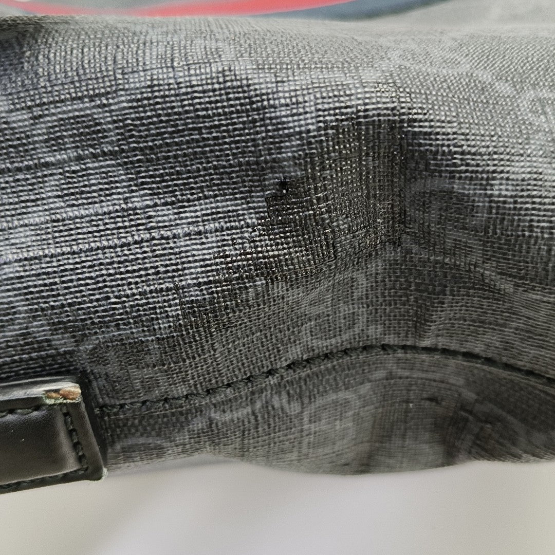 GG Supreme Monogram Coated Canvas Gray