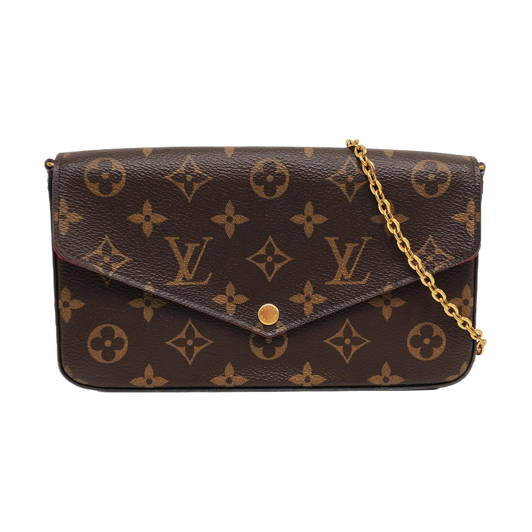 Authenticated pre-owned  Félicie Monogram Coated Canvas Brown - Crossbody Bag at Looply