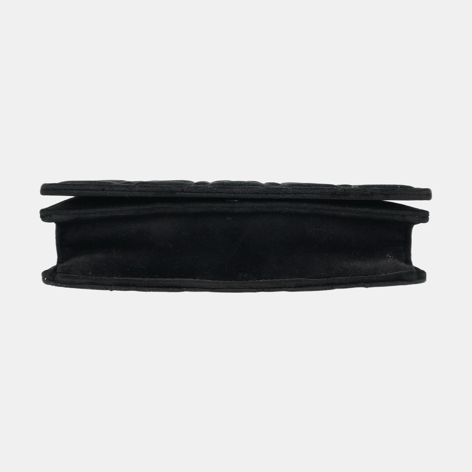 Authenticated pre-owned  Lady Dior Fabric Black - Shoulder Bag at Looply