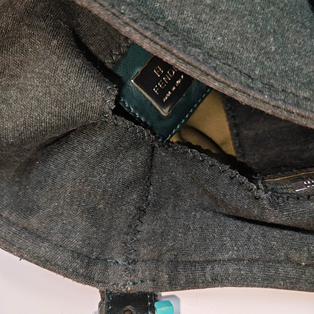 Fabric Top Handle Bag Green