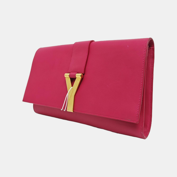 Authenticated pre-owned  Chyc Y Ligne Calfskin Pink - Clutch at Looply