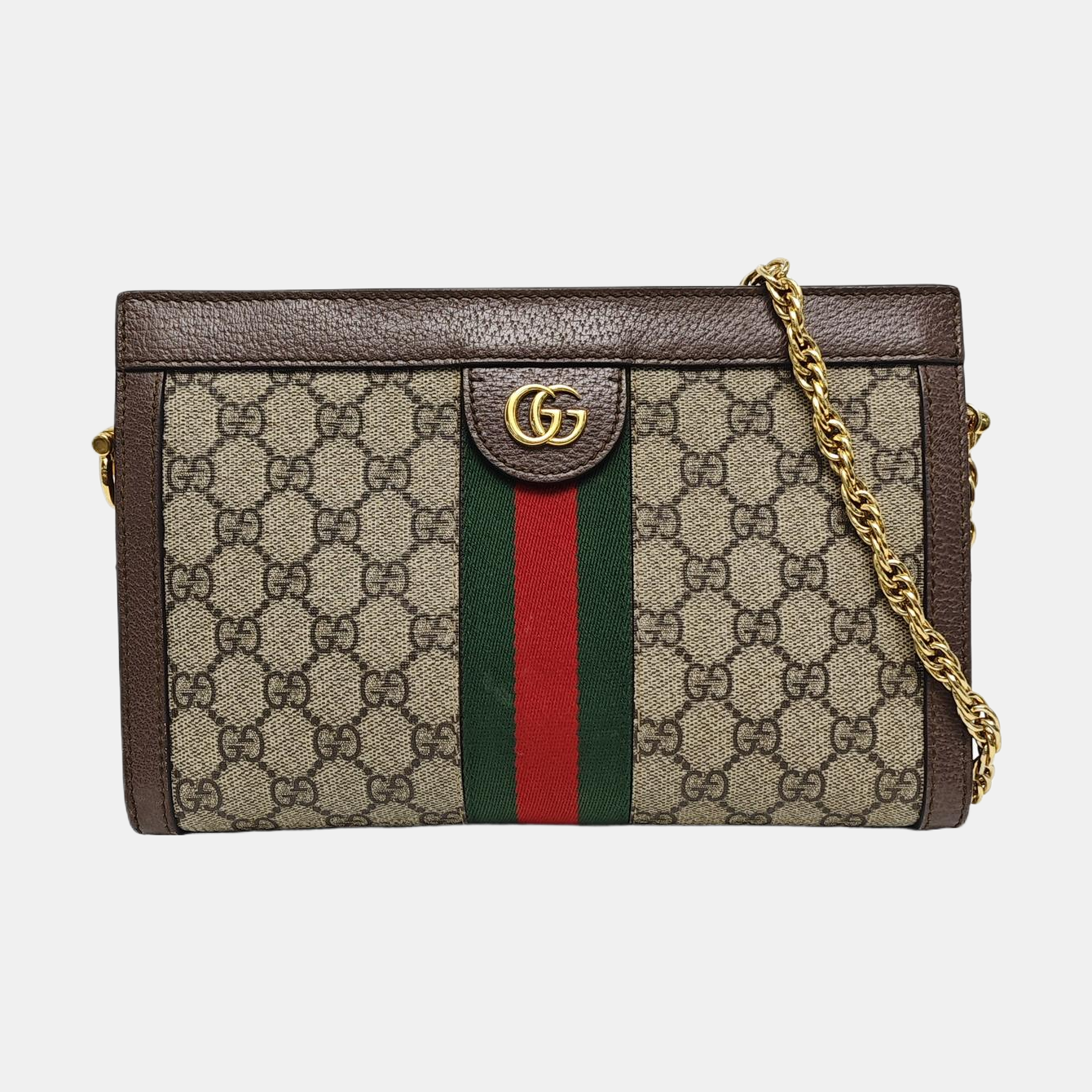 Authenticated pre-owned  Ophidia Small Monogram Coated Canvas Beige - Shoulder Bag at Looply