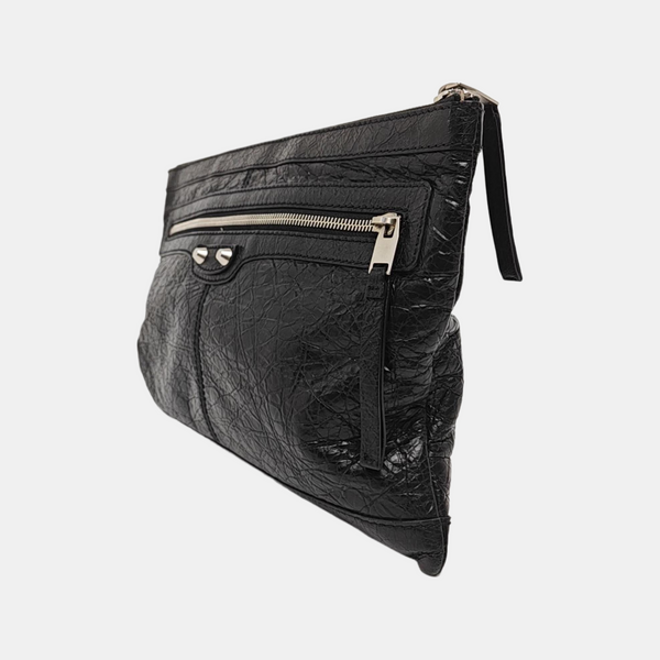 Authenticated pre-owned  Classic City Lambskin Black - Clutch at Looply