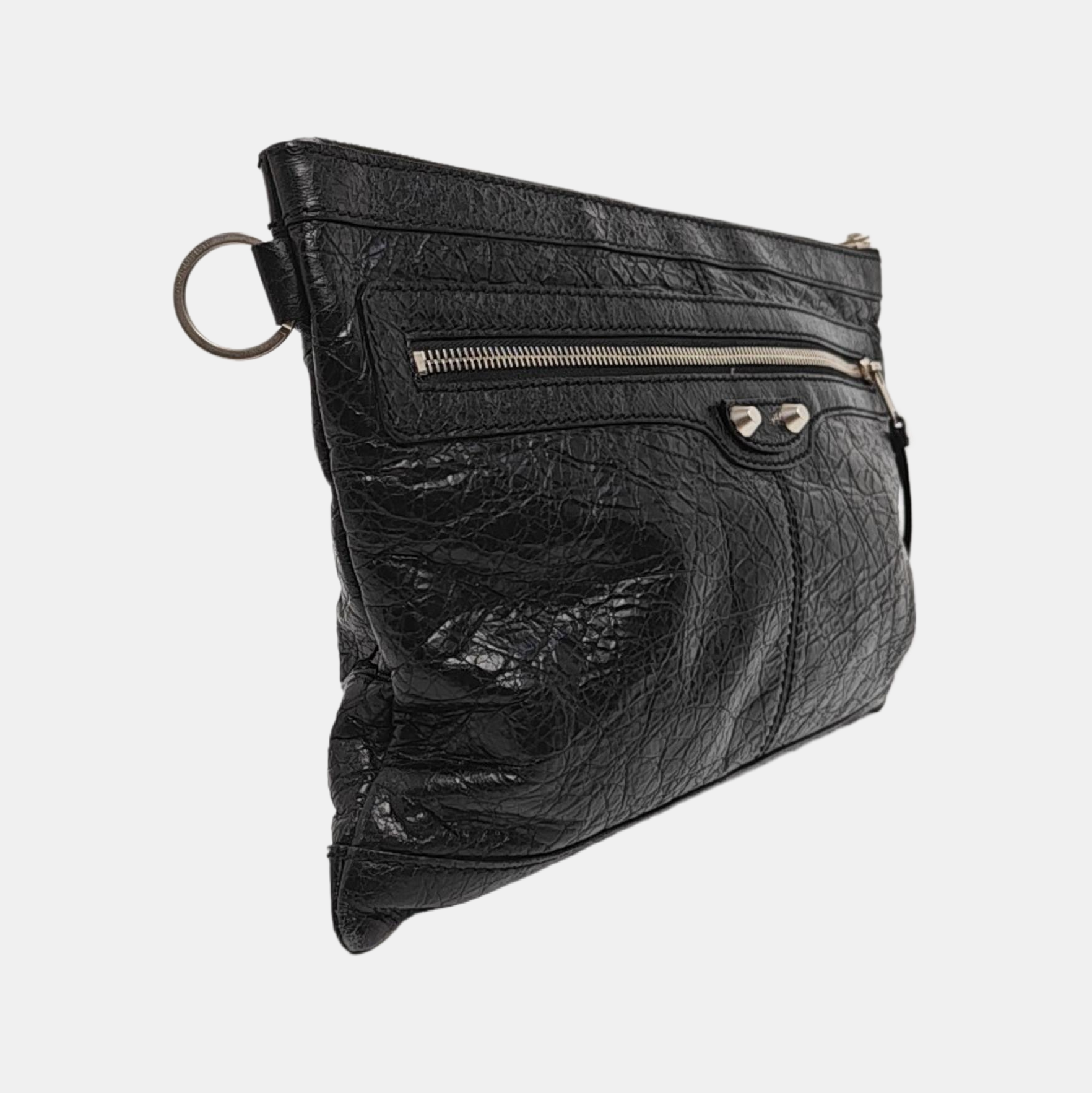 Authenticated pre-owned  Classic City Lambskin Black - Clutch at Looply