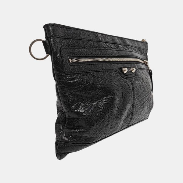 Authenticated pre-owned  Classic City Lambskin Black - Clutch at Looply