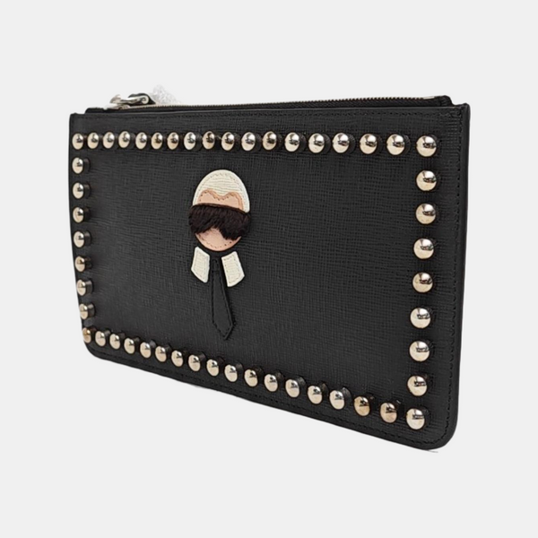 Authenticated pre-owned  Karlito Calfskin Black - Clutch at Looply
