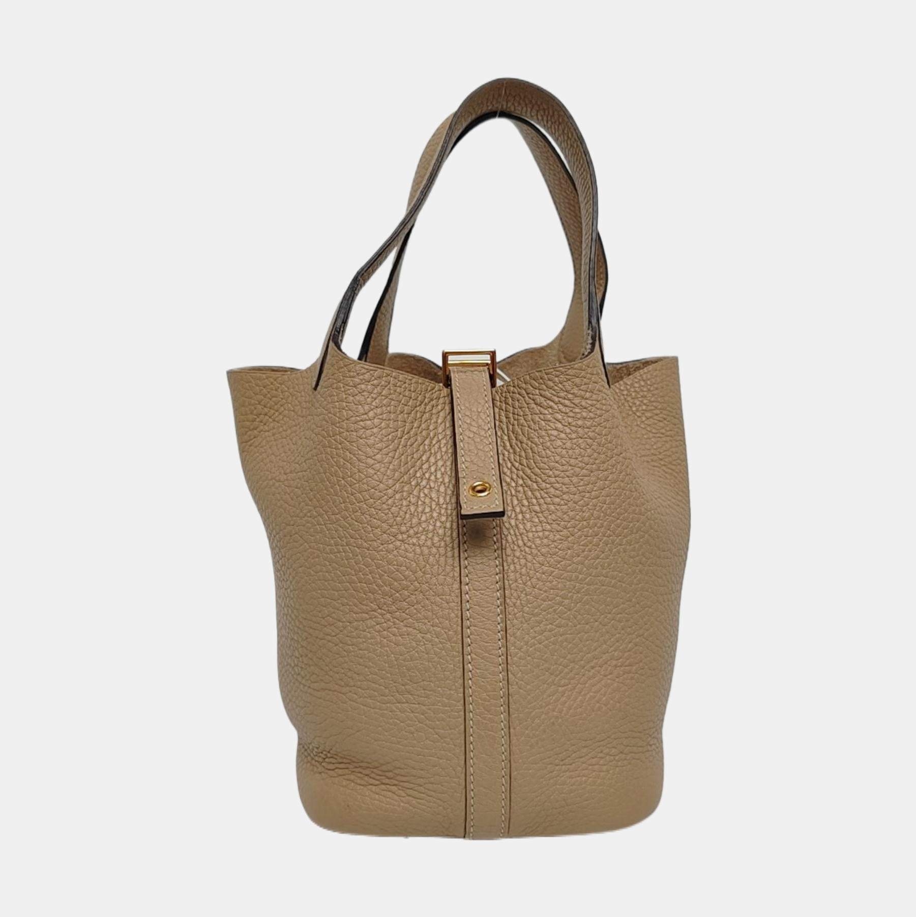 Authenticated pre-owned  Picotin Lock 18 Clemence Gray - Top Handle Bag at Looply