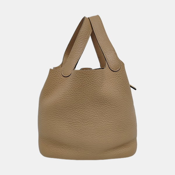 Authenticated pre-owned  Picotin Lock 18 Clemence Gray - Top Handle Bag at Looply