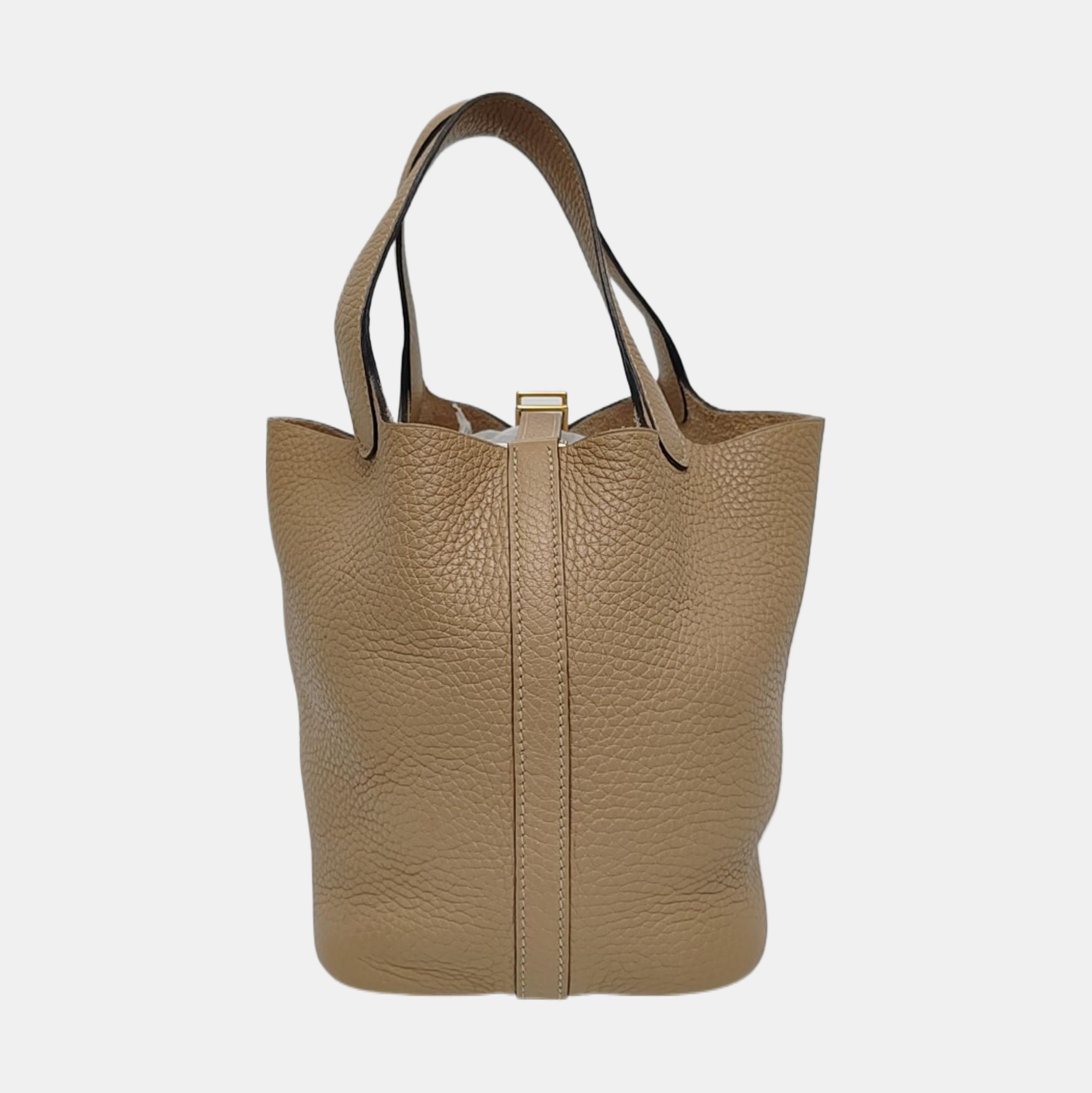 Authenticated pre-owned  Picotin Lock 18 Clemence Gray - Top Handle Bag at Looply
