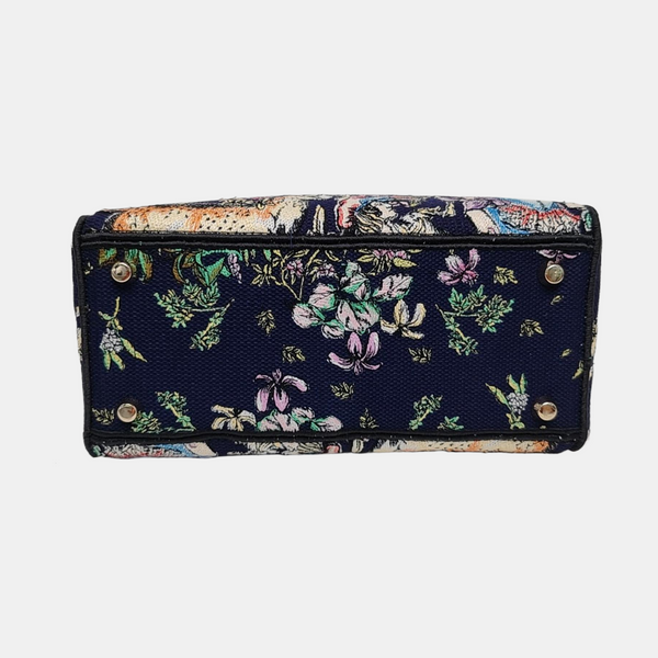 Authenticated pre-owned  Lady D-Lite Medium Canvas Blue - Shoulder Bag at Looply