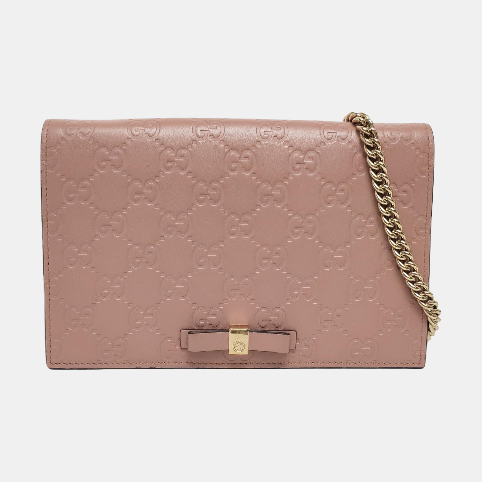 Authenticated pre-owned  Microguccissima Monogram Calfskin Pink - Shoulder Bag at Looply