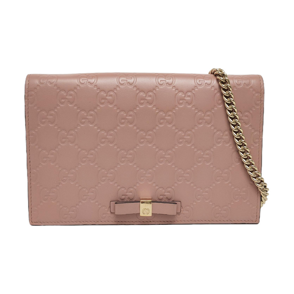 Authenticated pre-owned  Microguccissima Monogram Calfskin Pink - Shoulder Bag at Looply