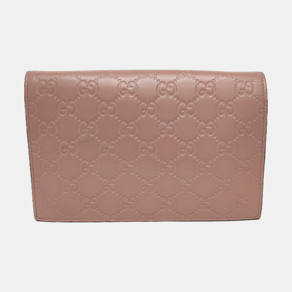 Authenticated pre-owned  Microguccissima Monogram Calfskin Pink - Shoulder Bag at Looply