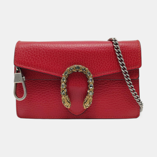 Authenticated pre-owned  Dionysus Super Mini Calfskin Red - Shoulder Bag at Looply