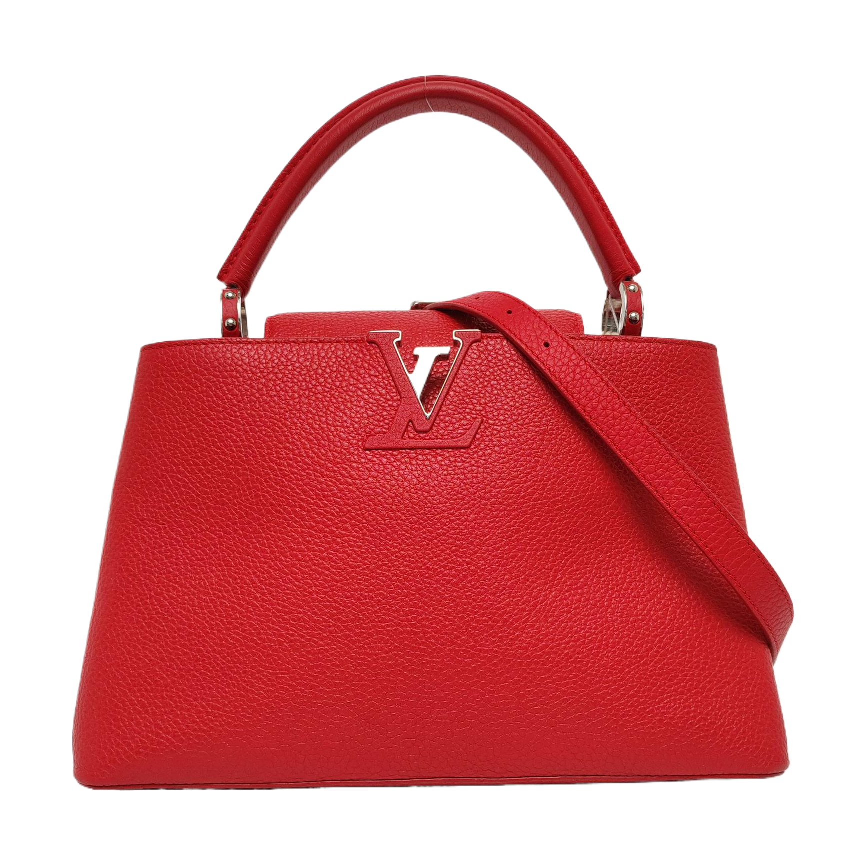 Authenticated pre-owned  Capucines MM Calfskin Red - Shoulder Bag at Looply