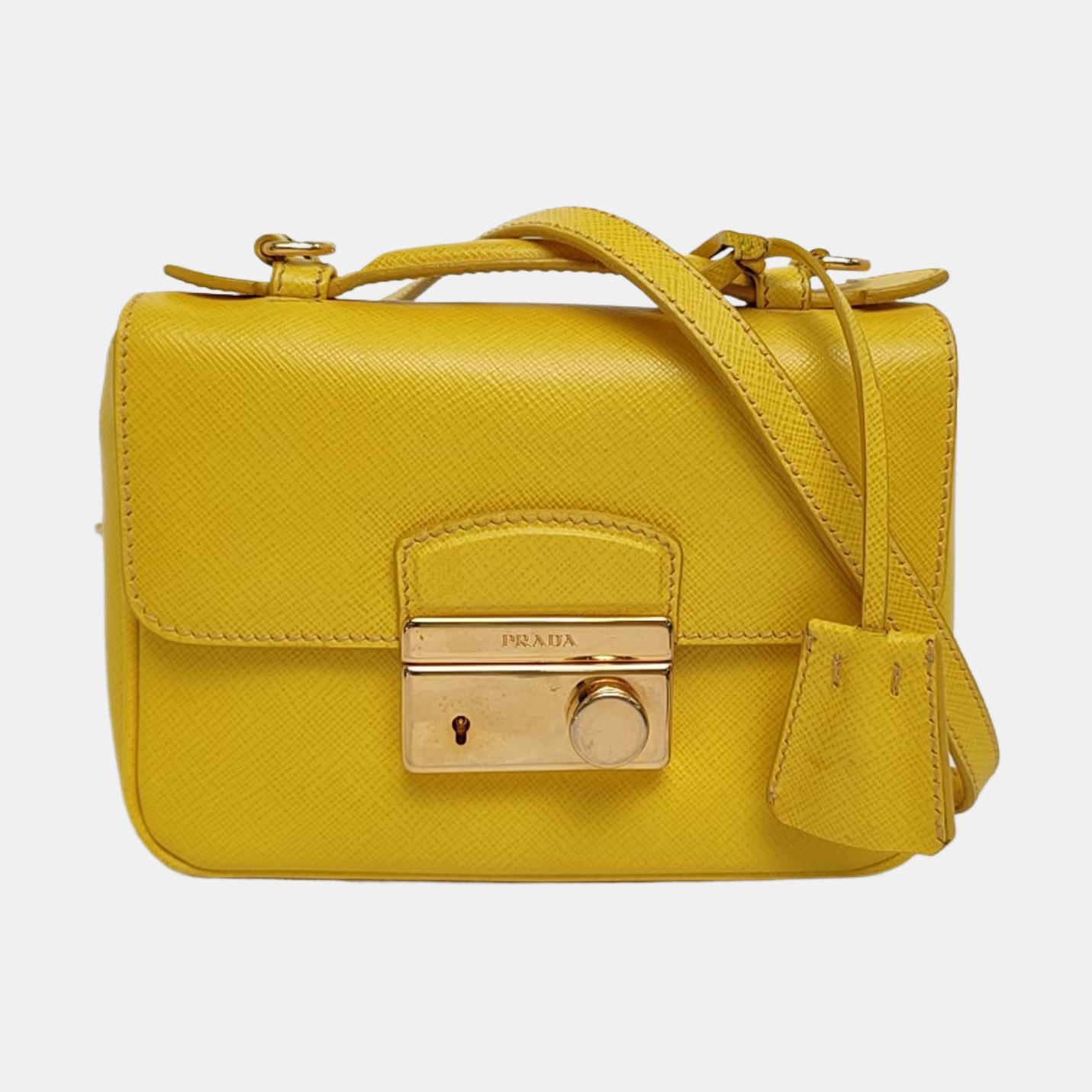 Authenticated pre-owned  Sound Bag Calfskin Yellow - Shoulder Bag at Looply