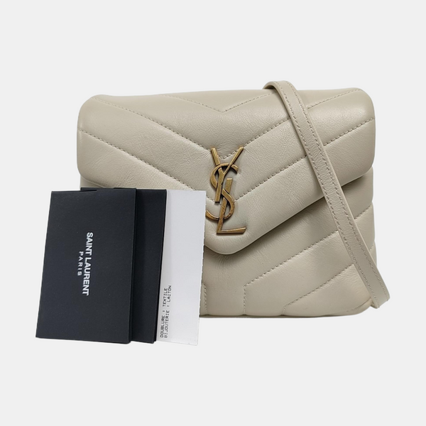 Authenticated pre-owned  Loulou Calfskin Gray - Shoulder Bag at Looply