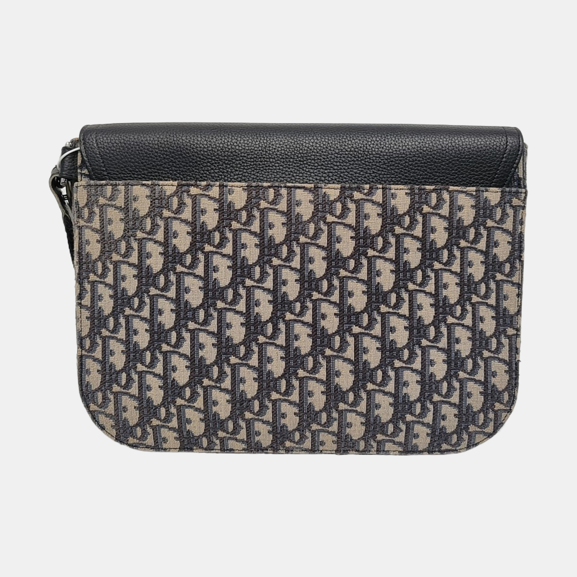 Authenticated pre-owned  Saddle Oblique Canvas Beige - Clutch at Looply
