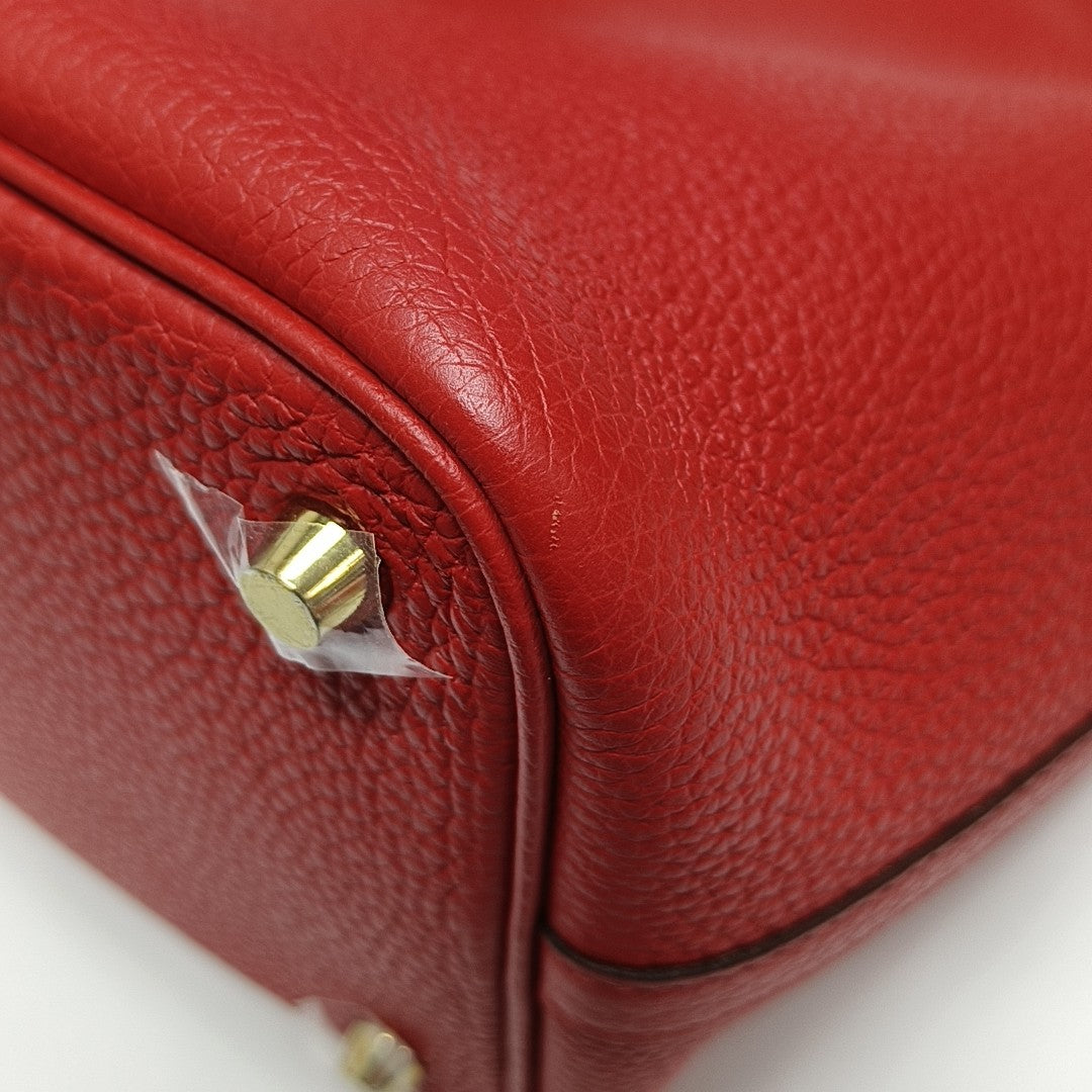 Authenticated pre-owned  Picotin Lock 18 Clemence Red - Top Handle Bag at Looply