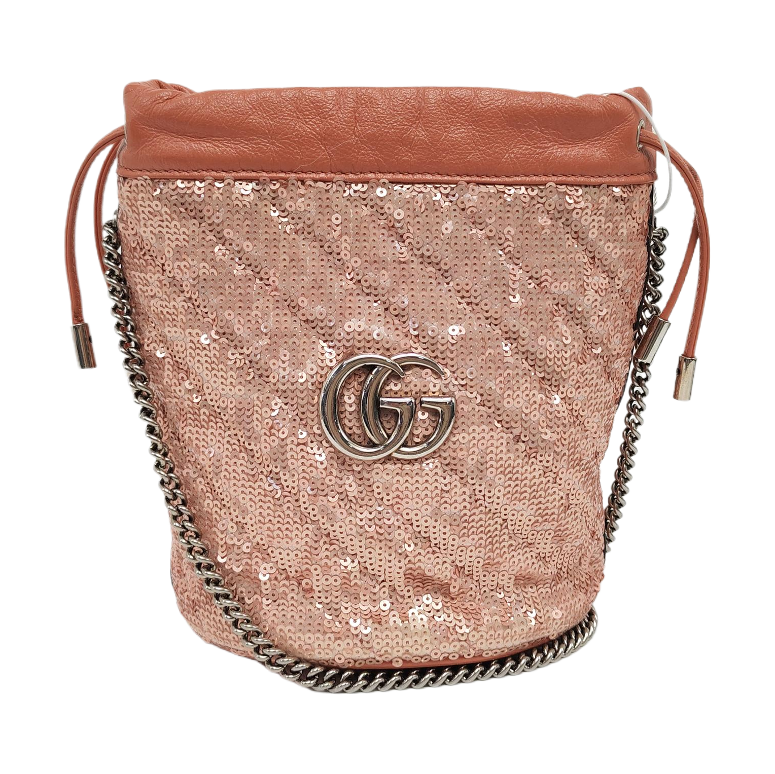 Authenticated pre-owned  GG Marmont Mini Sequins Pink - Crossbody Bag at Looply