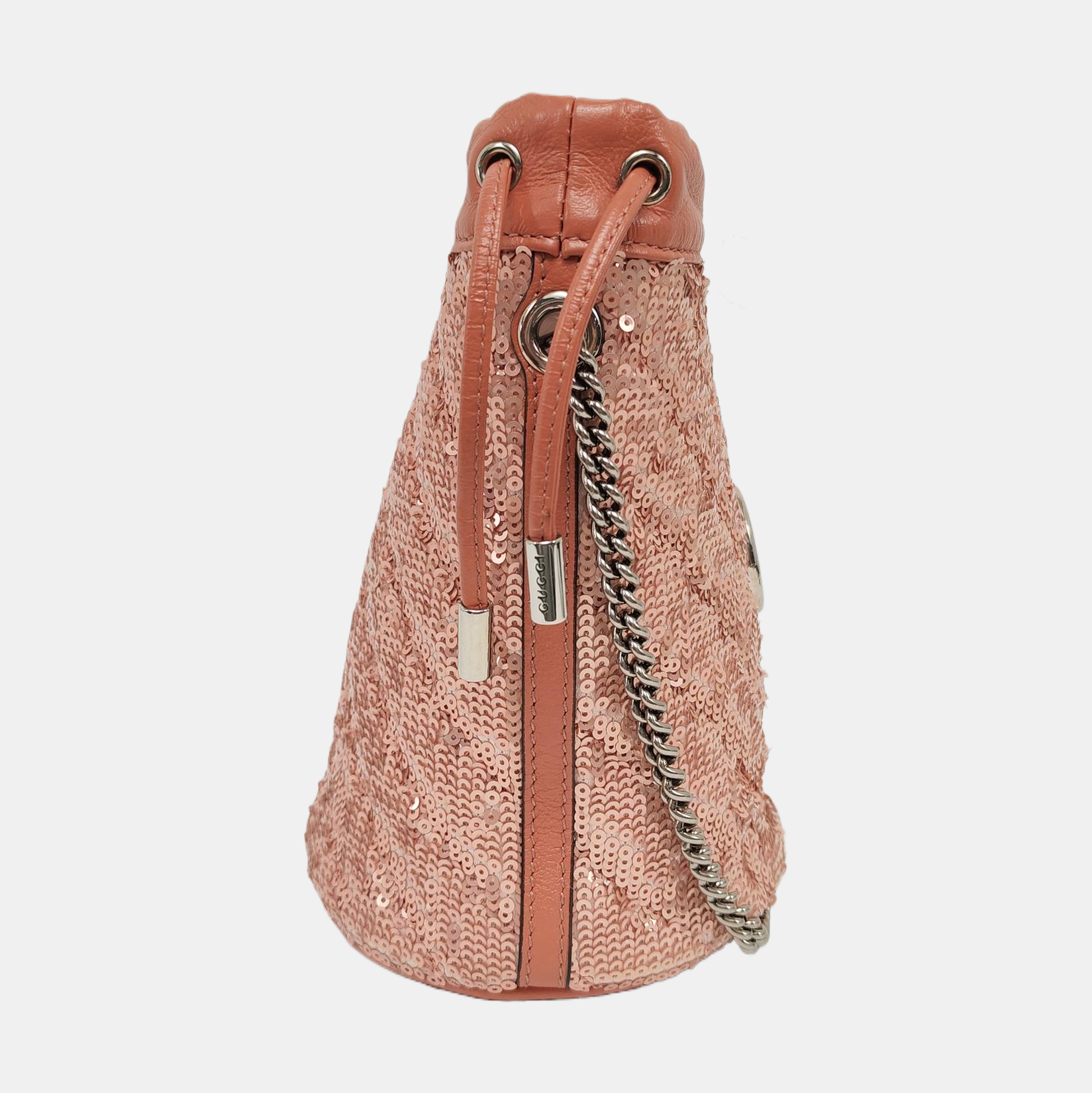 Authenticated pre-owned  GG Marmont Mini Sequins Pink - Crossbody Bag at Looply