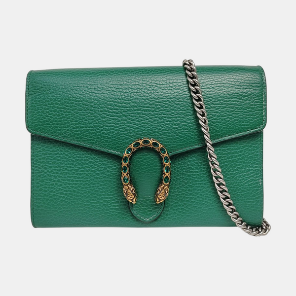 Authenticated pre-owned  Dionysus Super Mini Calfskin Green - Crossbody Bag at Looply