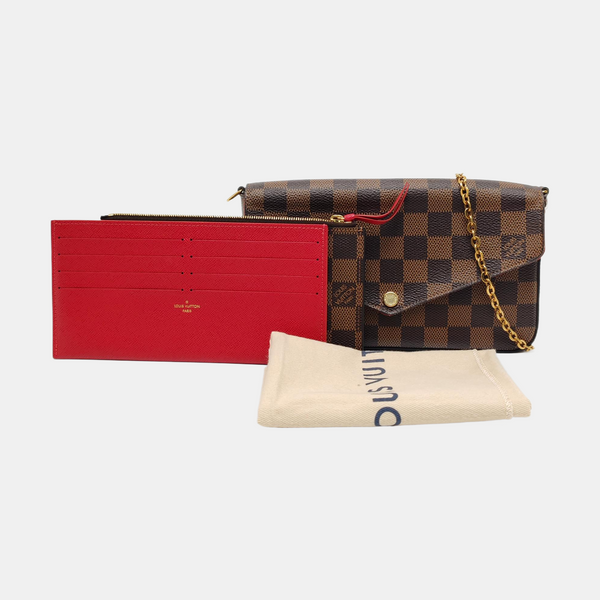 Authenticated pre-owned  Félicie Damier Ebene Coated Canvas Brown - Shoulder Bag at Looply