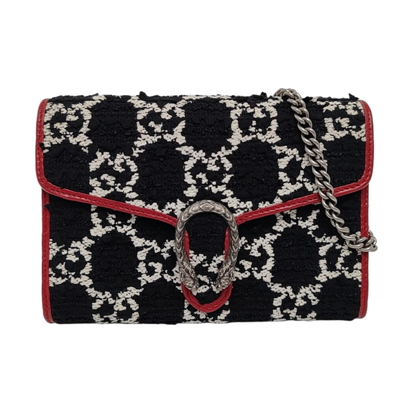 Authenticated pre-owned  Dionysus Super Mini Monogram Fabric Black - Shoulder Bag at Looply