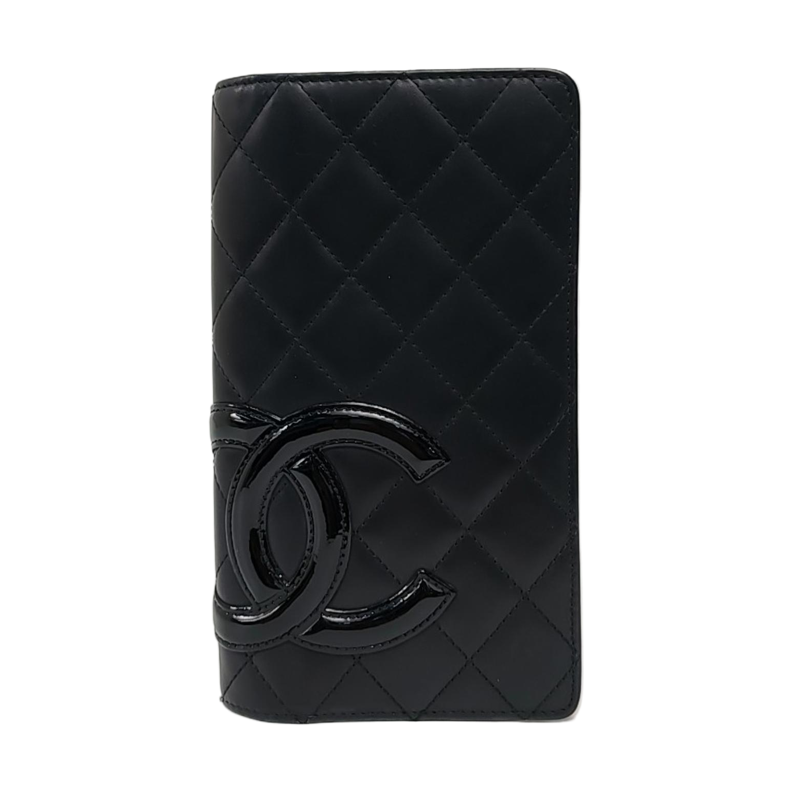 Authenticated pre-owned  Cambon Quilted Calfskin Black Wallet - Wallet at Looply
