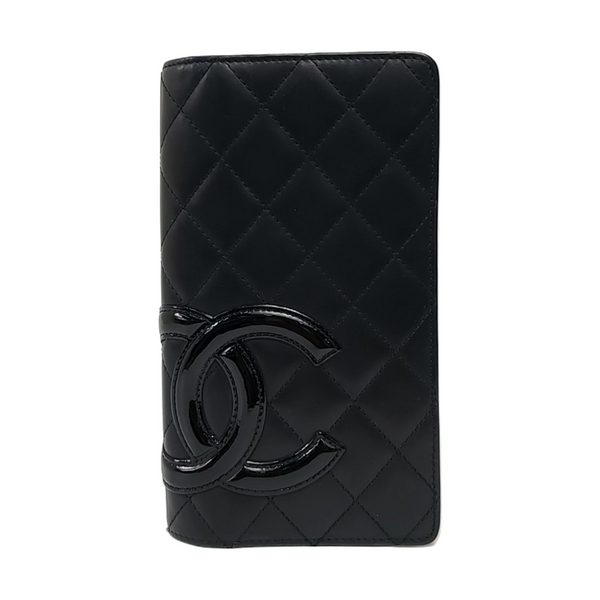 Authenticated pre-owned  Cambon Quilted Calfskin Black Wallet - Wallet at Looply