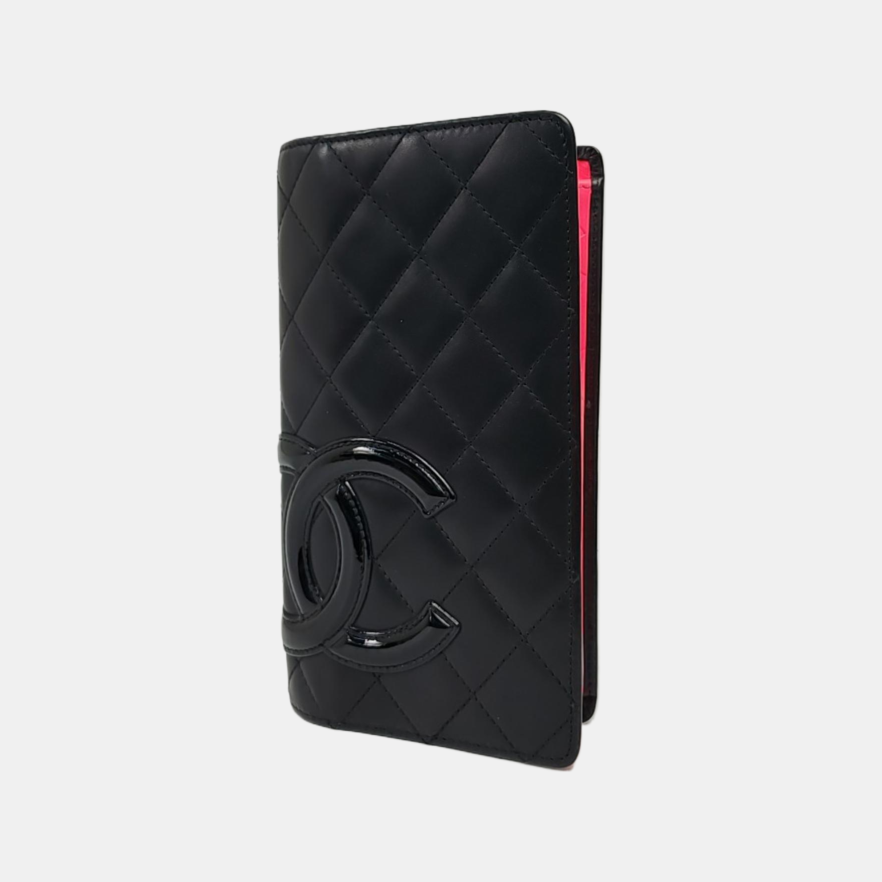 Authenticated pre-owned  Cambon Quilted Calfskin Black Wallet - Wallet at Looply