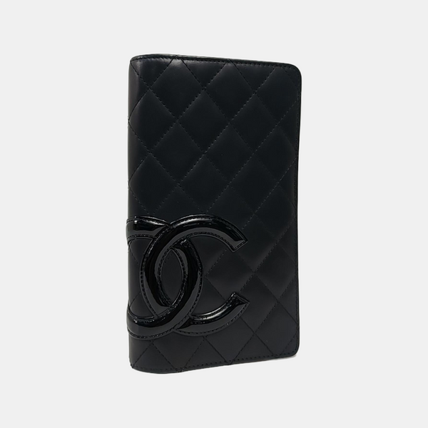 Authenticated pre-owned  Cambon Quilted Calfskin Black Wallet - Wallet at Looply